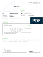 Direct Deposit Enrollment Form: Account Information Amount