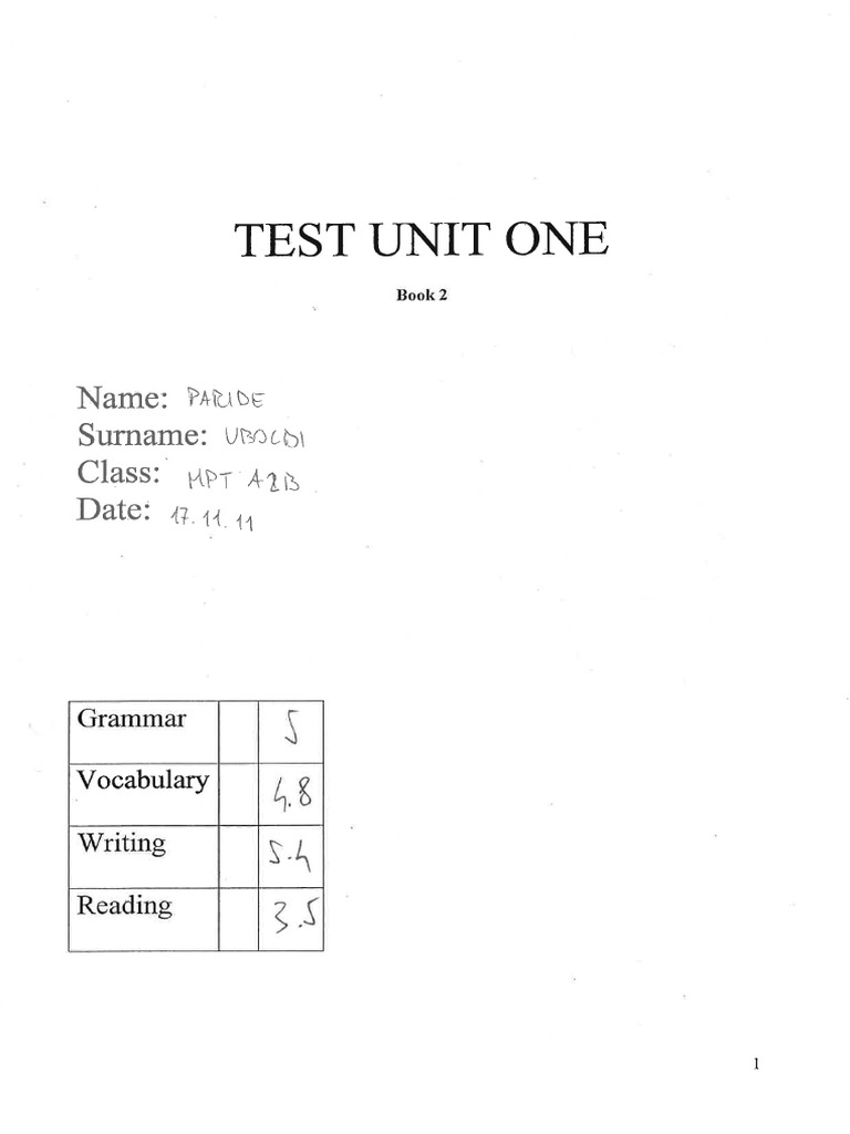 Test Inglese PDF