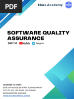 Software Quality Assurance: More Academy