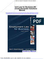 Employment Law For Business 8th Edition Bennett Alexander Solutions Manual