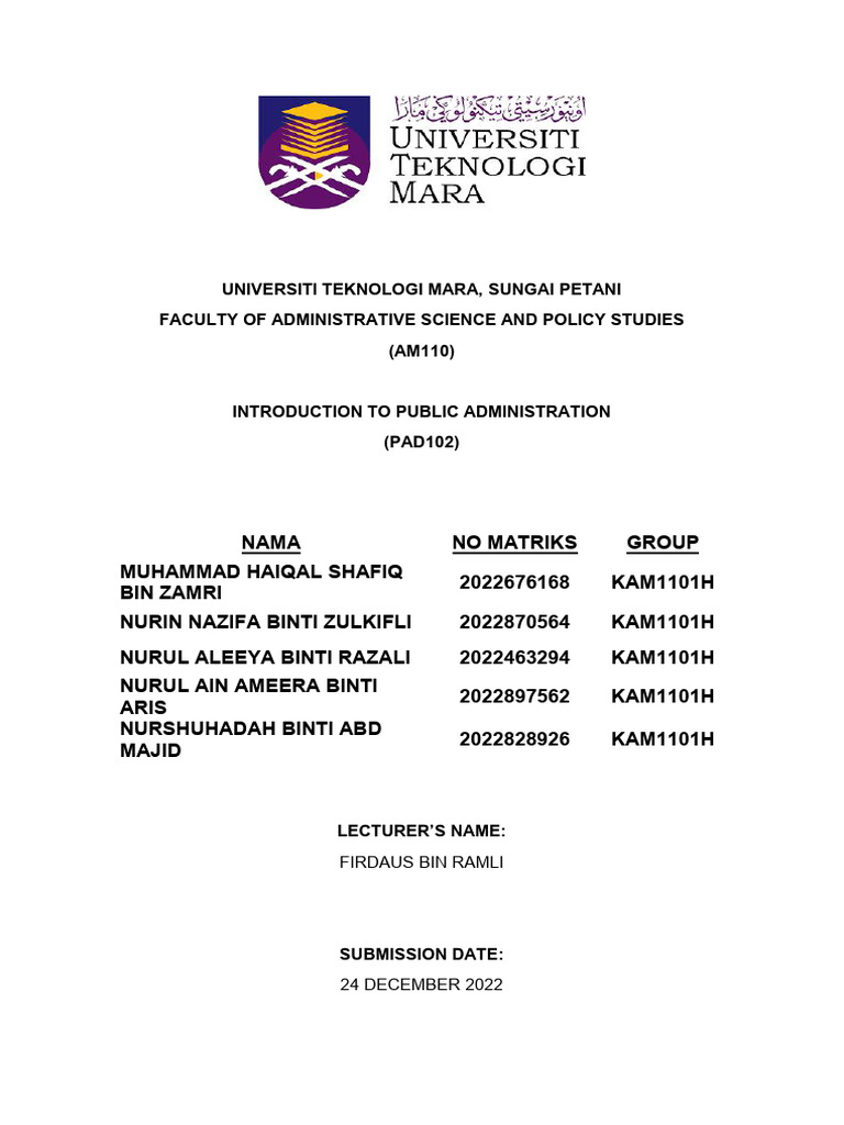 Assignment Group Pad102 Pdf Public Administration Bureaucracy