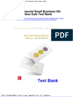 Entrepreneurial Small Business 5th Edition Katz Test Bank