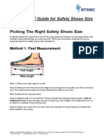 BTSMC - Safety Shoes Size Guide