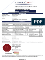 Arena Holdings Pty LTD - BBBEE Certificate - 2023