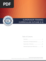 Supervision Training Curriculum 190813