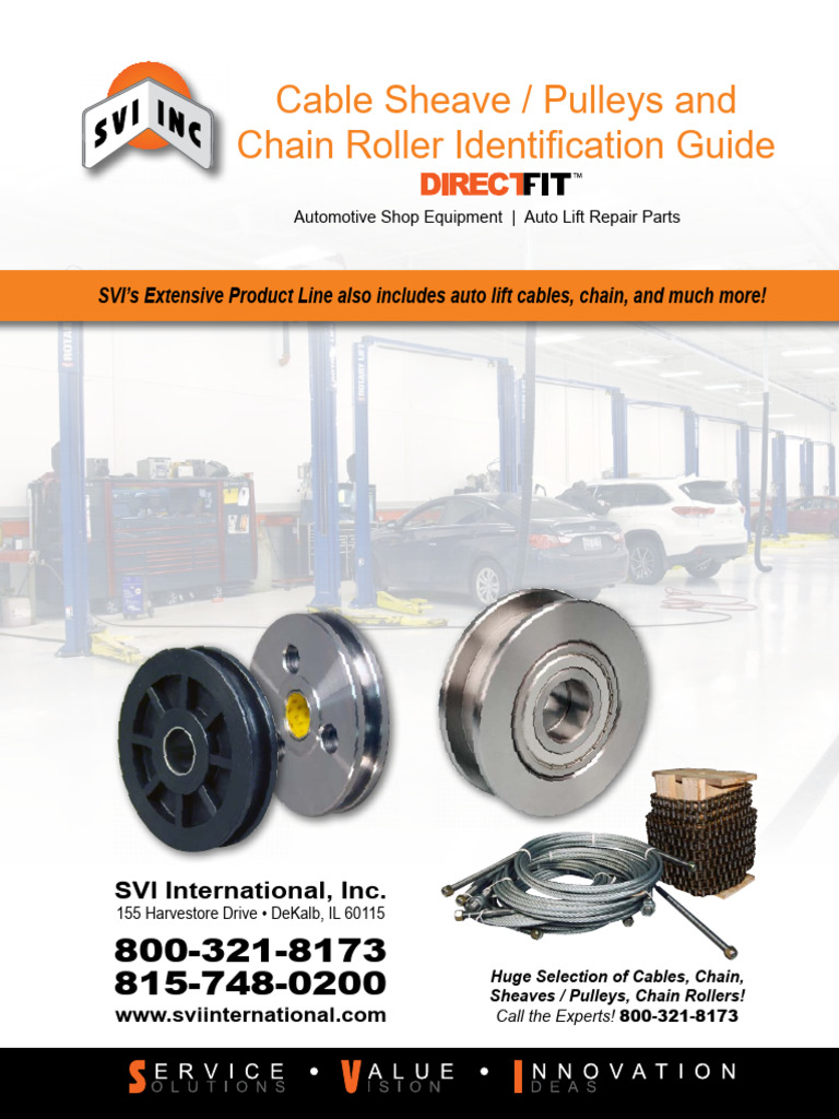Cable Sheave Chain Roller ID Guide PDF Manufactured Goods Vehicles