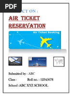 Air Ticket ReservatioN