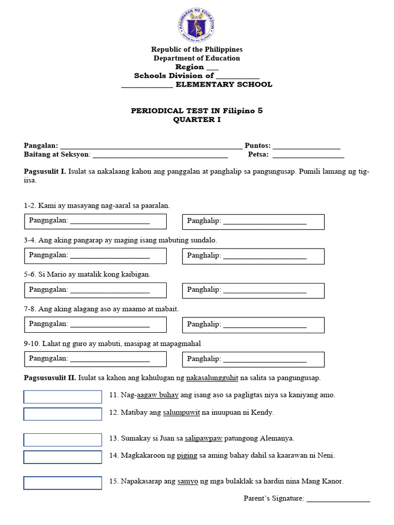 Grade 5 Q1 Filipino PDF