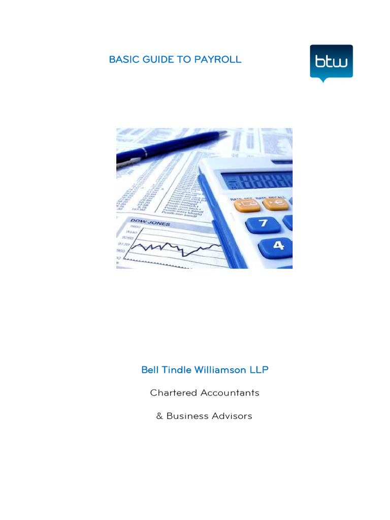 Basic Guide To Payroll A4 Booklet 2017 PDF Payroll Tax Taxes