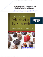 Essentials of Marketing Research 6th Edition Babin Solutions Manual