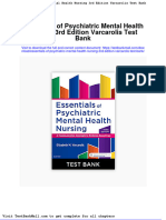 Essentials of Psychiatric Mental Health Nursing 3rd Edition Varcarolis Test Bank