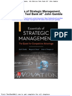 Essentials of Strategic Management 4th Edition Test Bank John Gamble