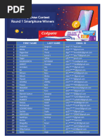 Round 1 Winners of Contest SF Promo | PDF