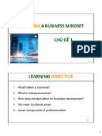 Chủ Đề 1 - Developing A Business Mindset