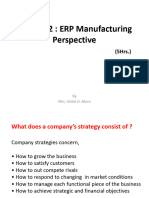 Module 2: ERP Manufacturing Perspective: by Mrs. Shital H. More