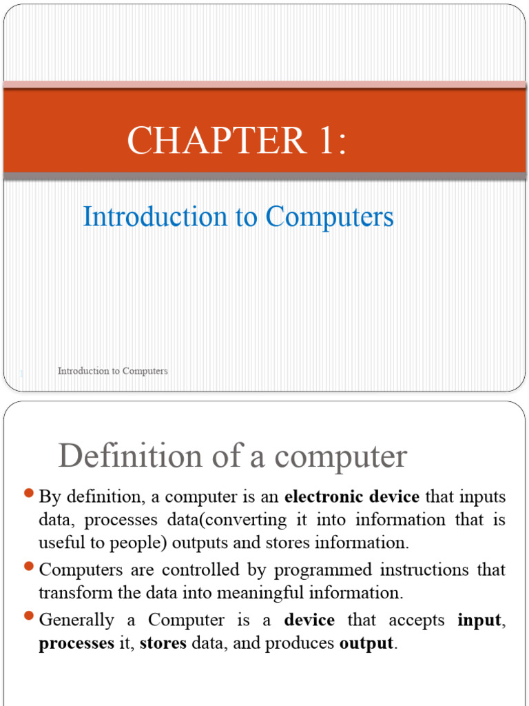 Lesson 1 Introduction To Computers | Download Free PDF | Random Access ...