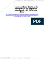 Solution Manual and Case Solutions For Strategic Management A Competitive Advantage Approach 14th Edition by David