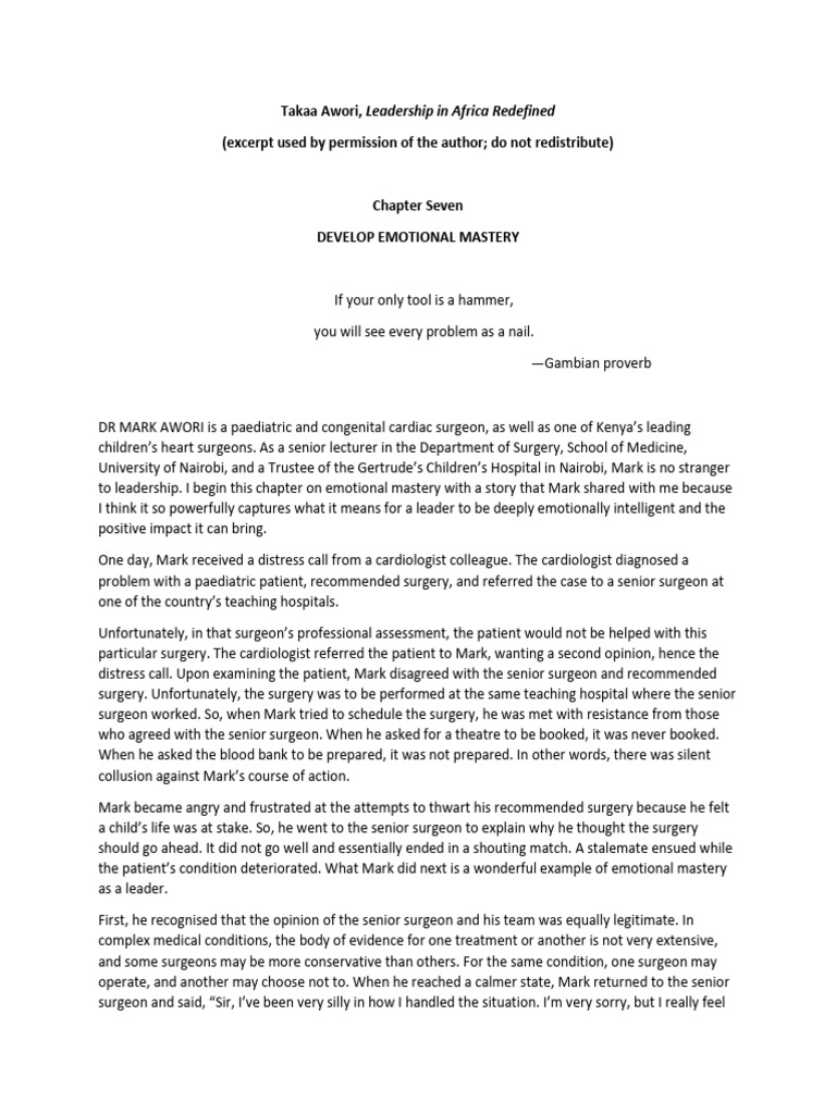 Awori (2022) Chapter 7 Develop Emotional Mastery PDF Anger