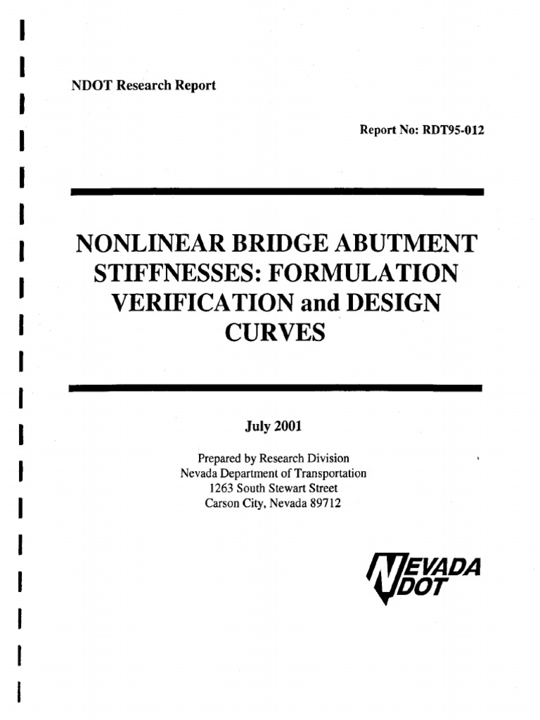 RDT - 95012 - Nonlinear - Bridge Abbutment Stifness | PDF