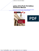 Federal Taxation 2013 Pratt 7th Edition Solutions Manual