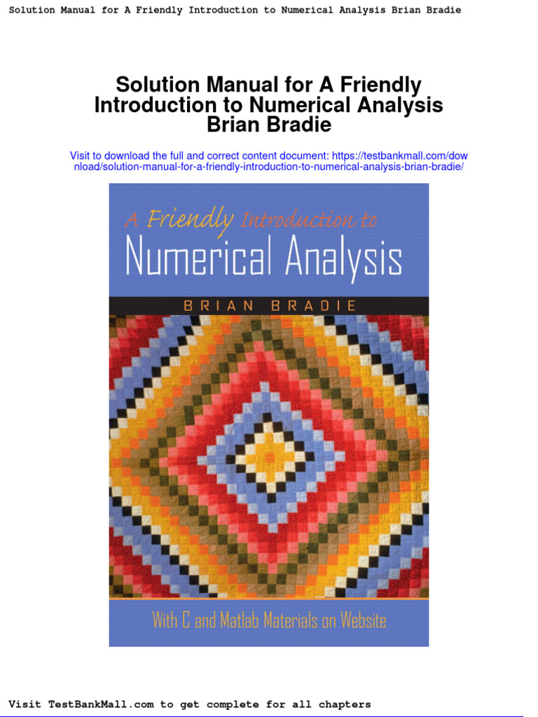 A Friendly Introduction to Numerical Analysis – Unlocking the Secrets of the Digital World