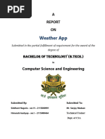 Update Weather App Project Report