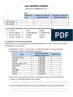 Nombres Entiers 2 Exercices