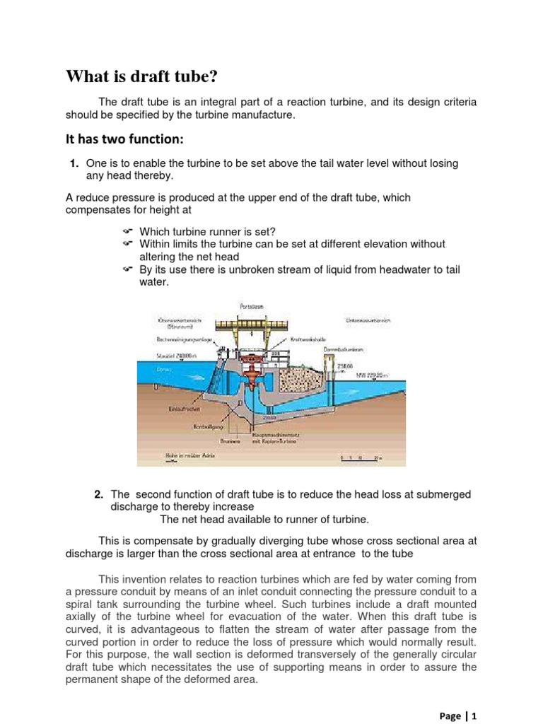 What Is Draft Tube PDF Gas Technologies Mechanical Engineering