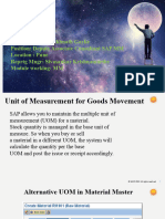 Unit of Measurement For Goods Movement