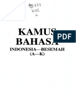 Kamus Bahasa Indonesia - Besemah (A-K)