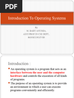 Introduction To Operating Systems.