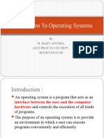 Introduction To Operating Systems.