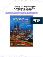 Solution Manual For Accounting For Decision Making and Control 9th Edition Jerold Zimmerman