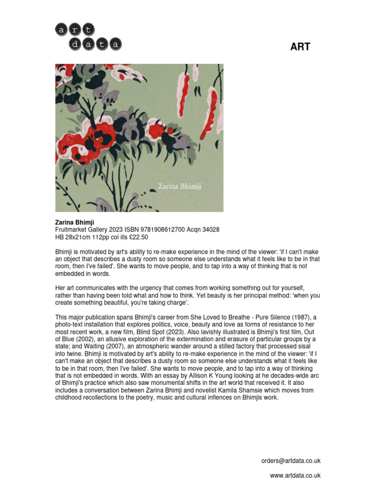 Zarina Bhimji: Art and Experience | PDF