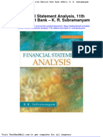 Financial Statement Analysis 11th Edition Test Bank K R Subramanyam