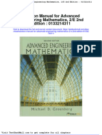 Solution Manual For Advanced Engineering Mathematics 2 e 2nd Edition 0133214311