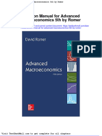 Solution Manual For Advanced Macroeconomics 5th by Romer