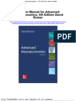 Solution Manual For Advanced Macroeconomics 5th Edition David Romer