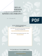 Pembagian Kelas Penyamaan Persepsi Calon Penguji Uji Kinerja