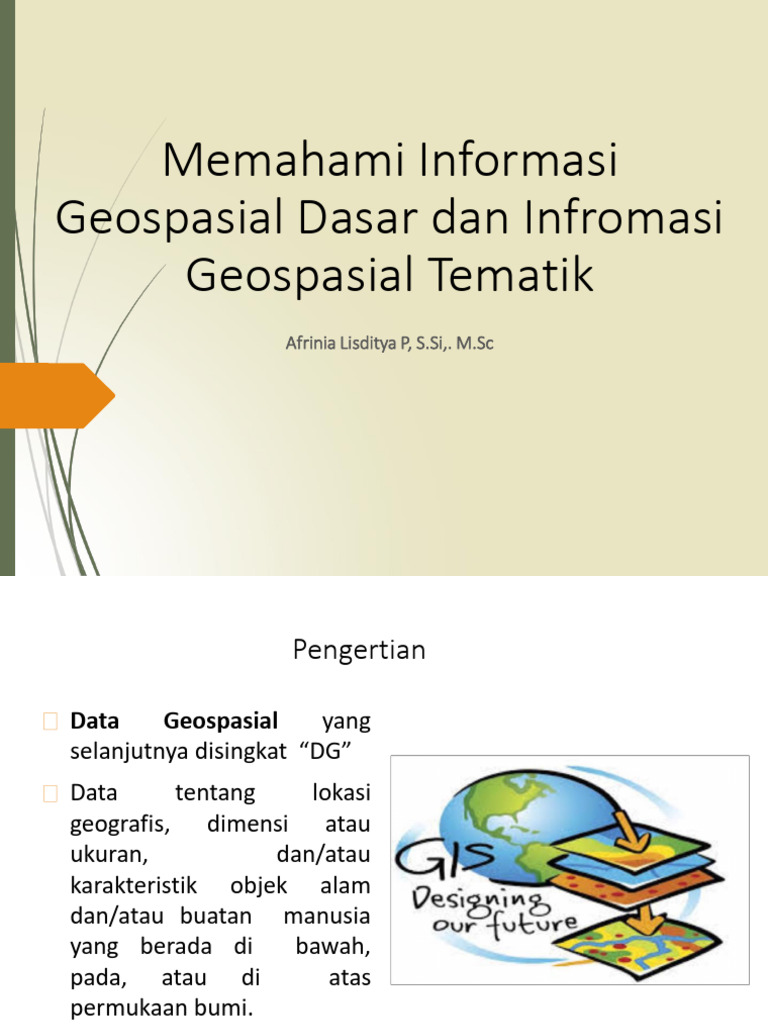 Pemahaman Informasi Geospasial Tematik | PDF