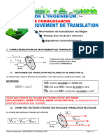 Fiche Connaissance Mouvement de Translation