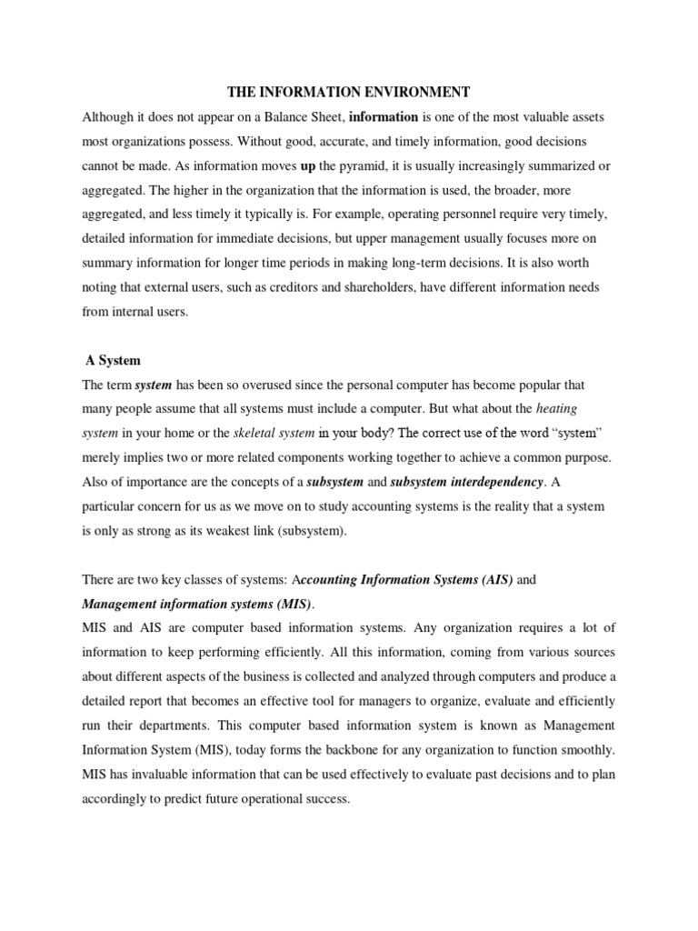 Understanding AIS and MIS Systems | PDF | Databases | Enterprise ...
