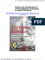 Forensic Science An Introduction To Scientific and Investigative Techniques 4th James Test Bank