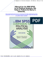Solution Manual For An Ibm Spss Companion To Political Analysis 6th Edition Philip H Pollock III Barry C Edwards