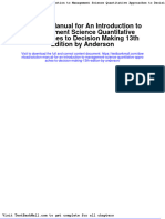 Solution Manual For An Introduction To Management Science Quantitative Approaches To Decision Making 13th Edition by Anderson