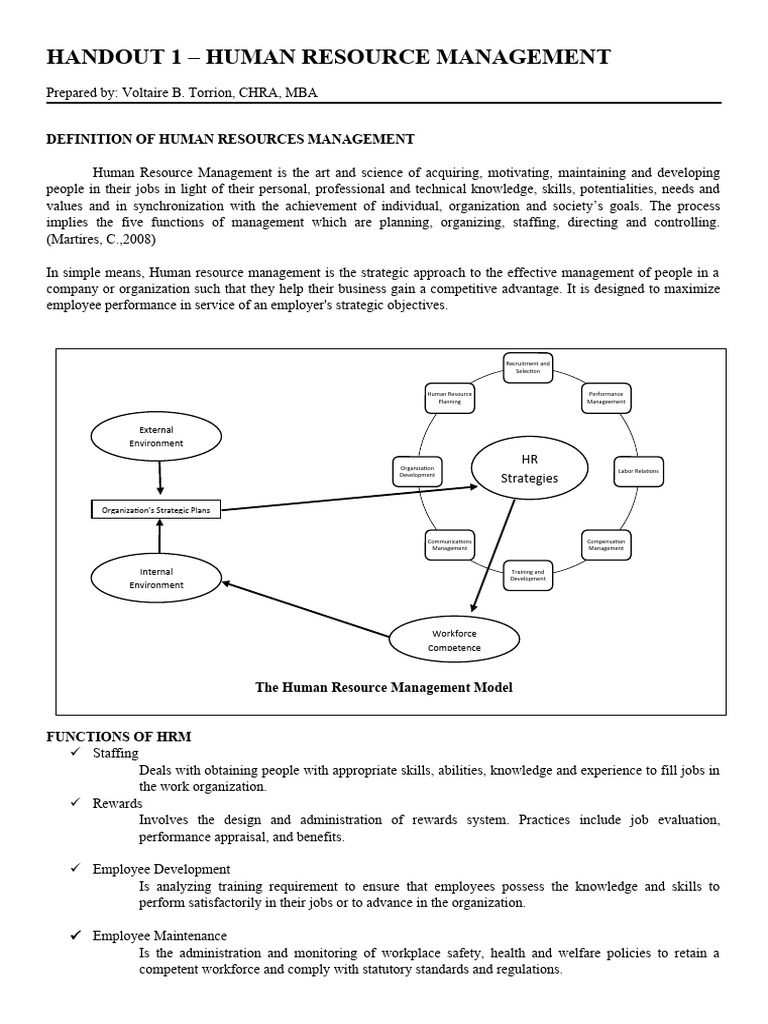 Human Resource Management Overview | PDF | Human Resource Management ...