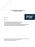 Nestle Investor Seminar Transcript From First Audience Qa Session June 3 2o14