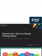 Galvanic Cell Part IV and Doubt Clearing Session With Anno