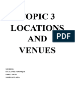 Locations and Venues