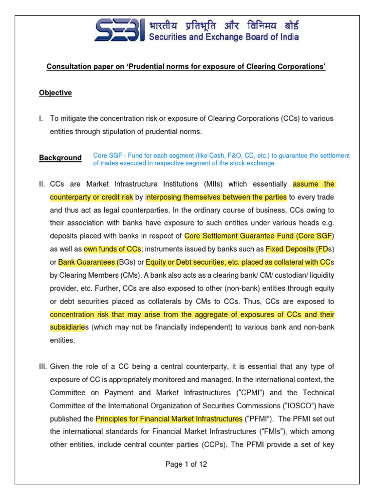 Sebi circular pdf securities finance banks